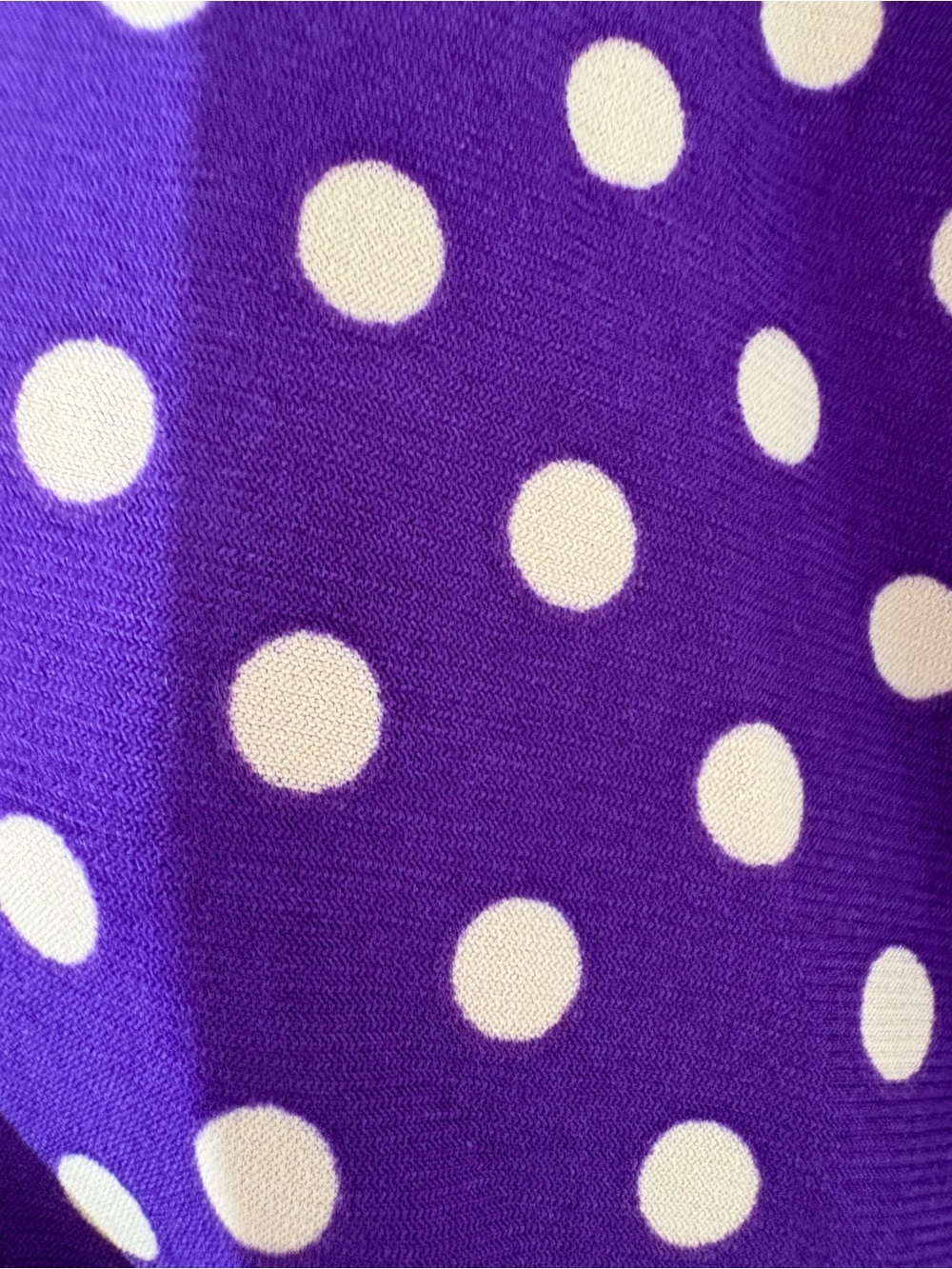 CHAPS Women’s Large Purple Polka Dot Surplice Draped Midi Dress - Picture 4 of 6